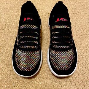 APL Techloom Breeze Sneakers Size US 6.  Black and Multi Color